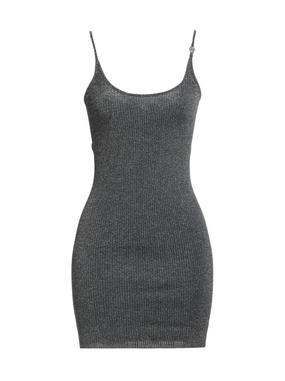 AMIRI Sleek Charcoal Metallic Bodycon Mini Dress
